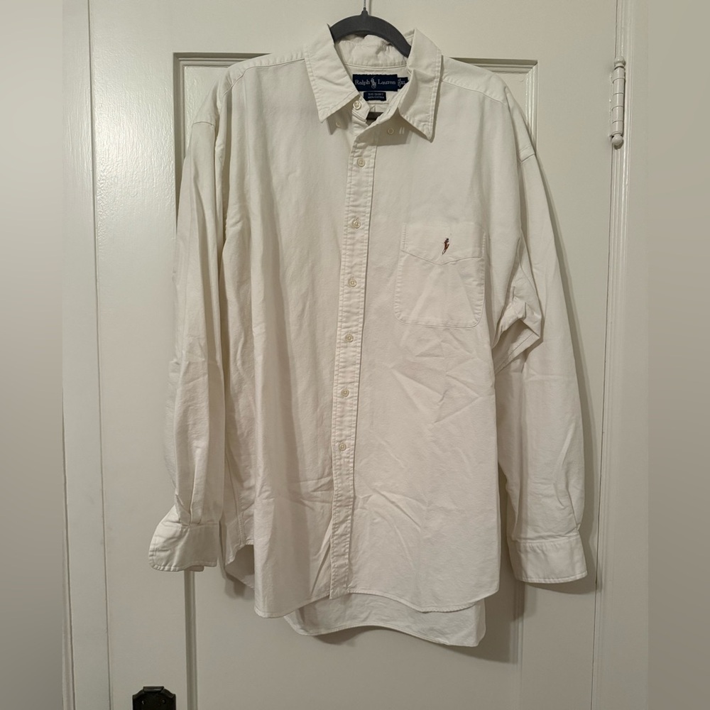Ralph Lauren “THE BIG SHIRT” White Casual Button Down Shirt